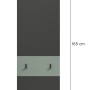 Inn.Furn Garderobenpaneel Cooper in Grau/Salbei, 45x165cm, mit Hutablage, Kleiderstange und Haken.