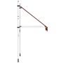 vidaXL Einziehbare Markise, 150 cm, Orange/Braun, mit Handkurbel für Terrasse und Balkon.