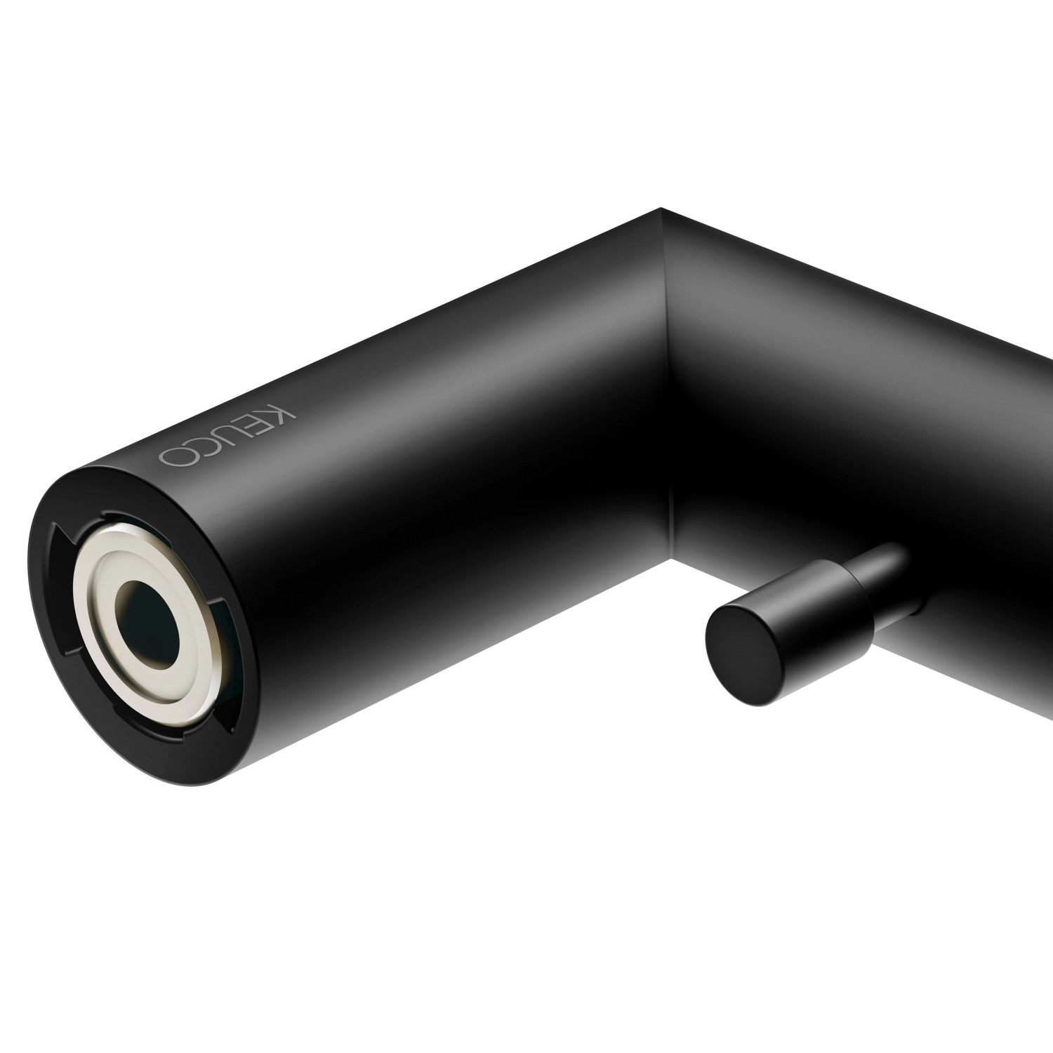 Keuco Reva Black Badetuchhalter, 80cm, mit Haken, Schwarz-Matt. Modernes Badaccessoire.