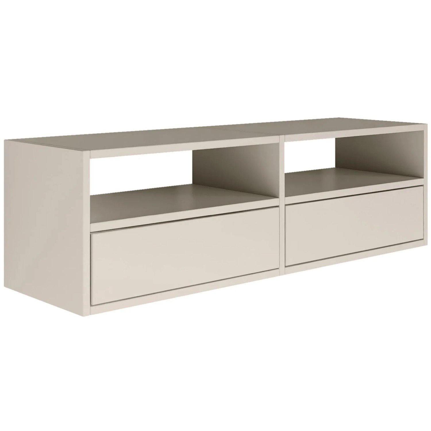 Selsey TV-Hängeboard Framme 100 cm mit Offenen Ablagen Kaschmirgrau günstig online kaufen