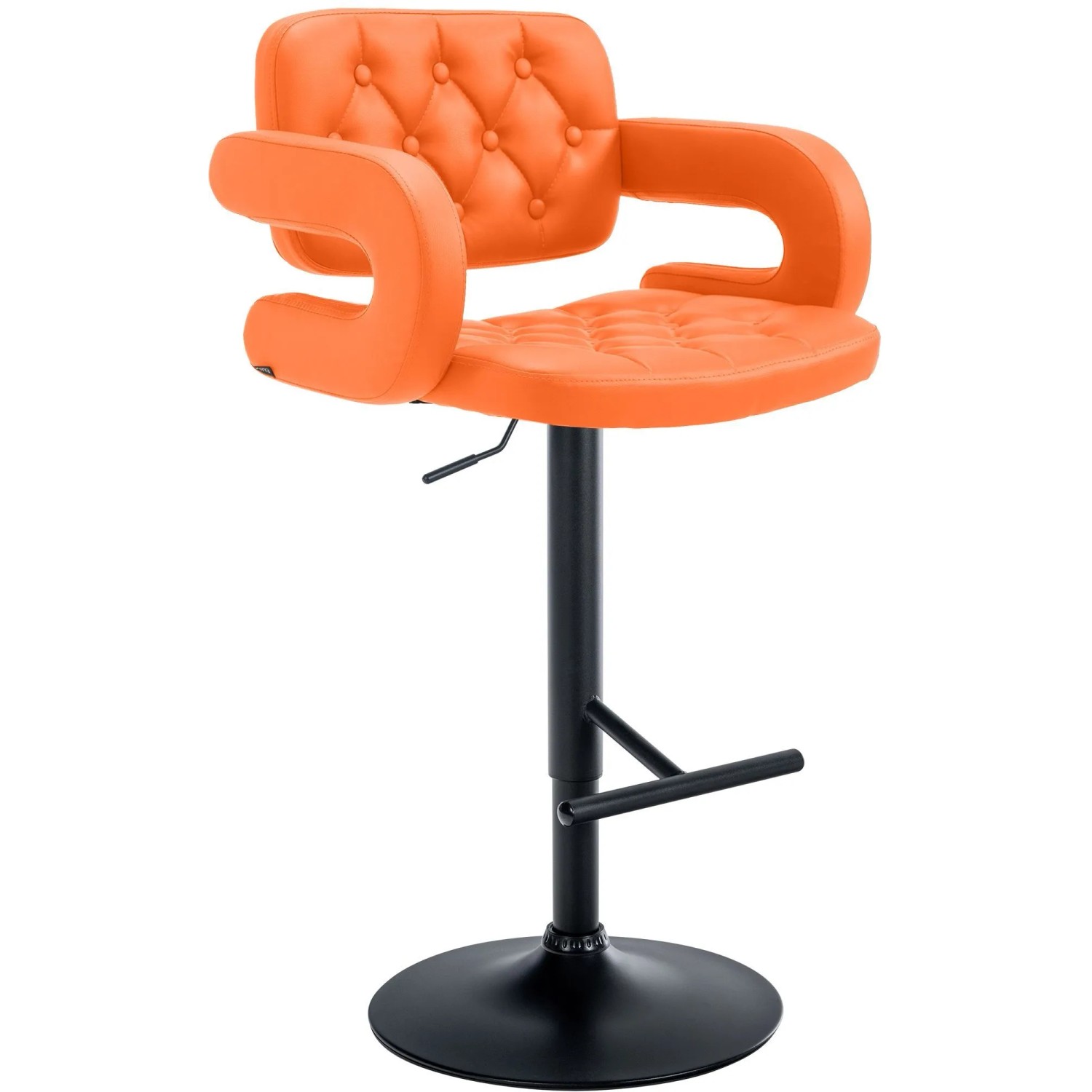 CLP Barhocker Dublin Kunstleder Orange/Schwarz