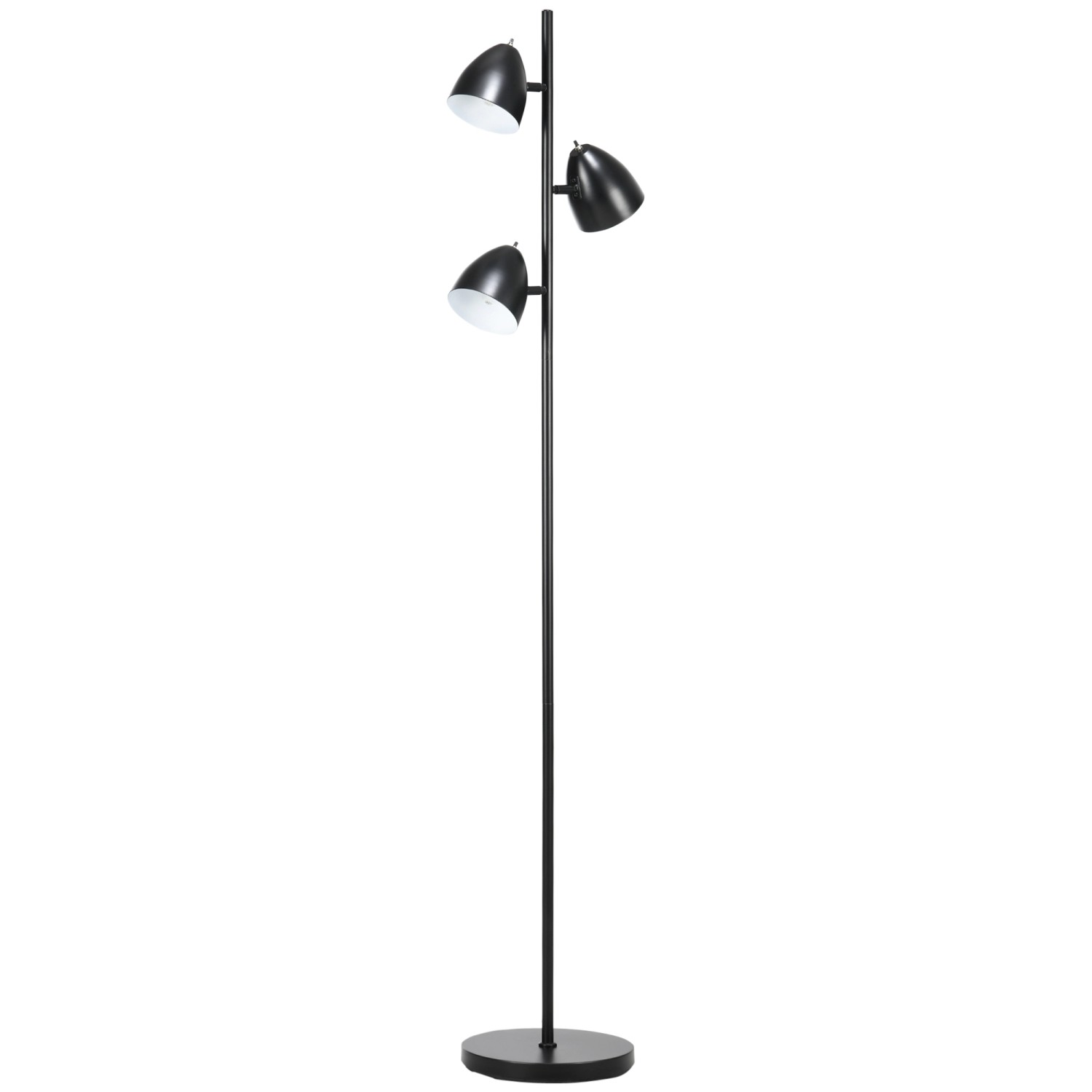 Thumbnail - HOMCOM Stehlampe mit E27 Fassung Stahl Schwarz 38L x 28B x 169H cm