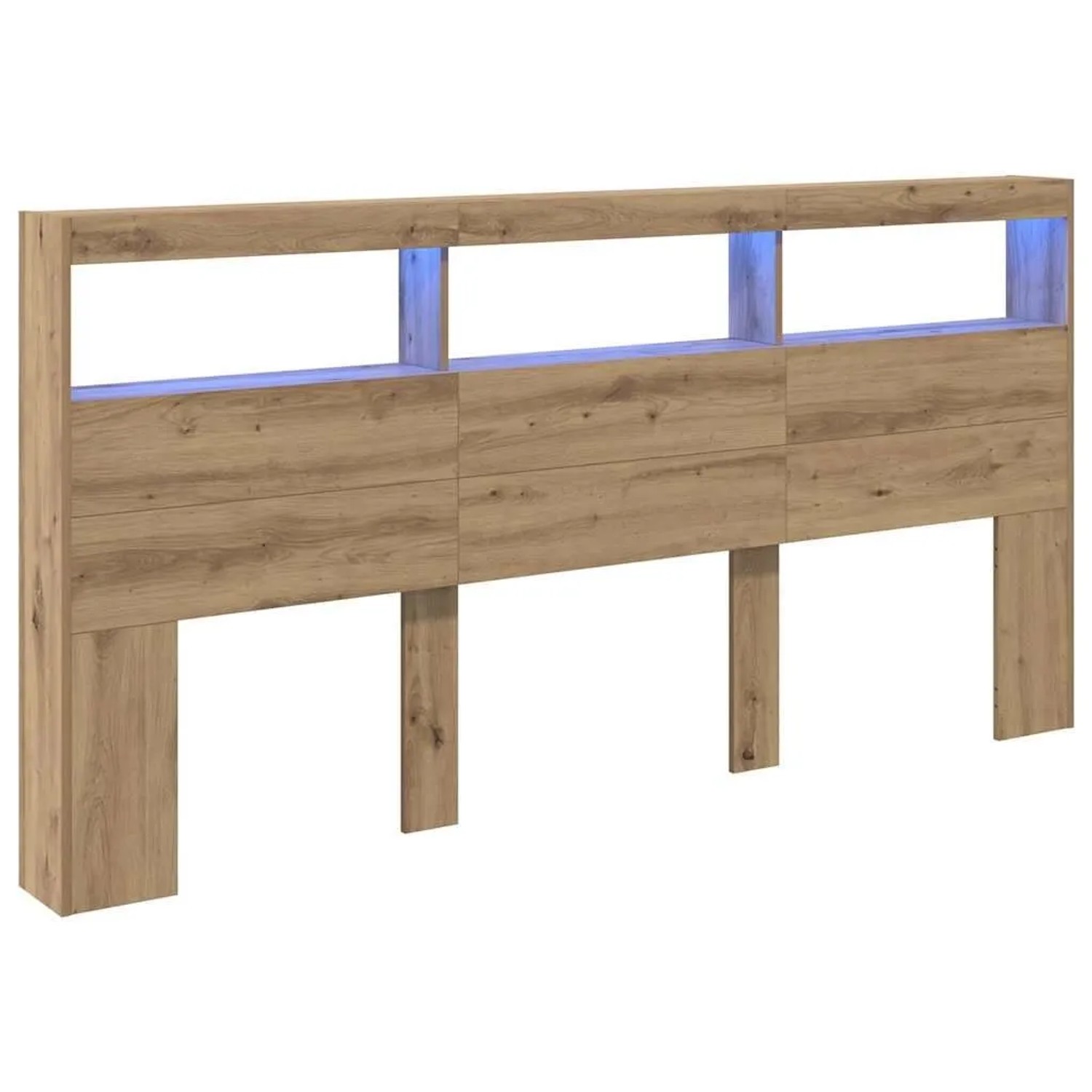 vidaXL Kopfteil Artisan-Eiche 200 x 17 x 102 cm Holzwerkstoff 886254