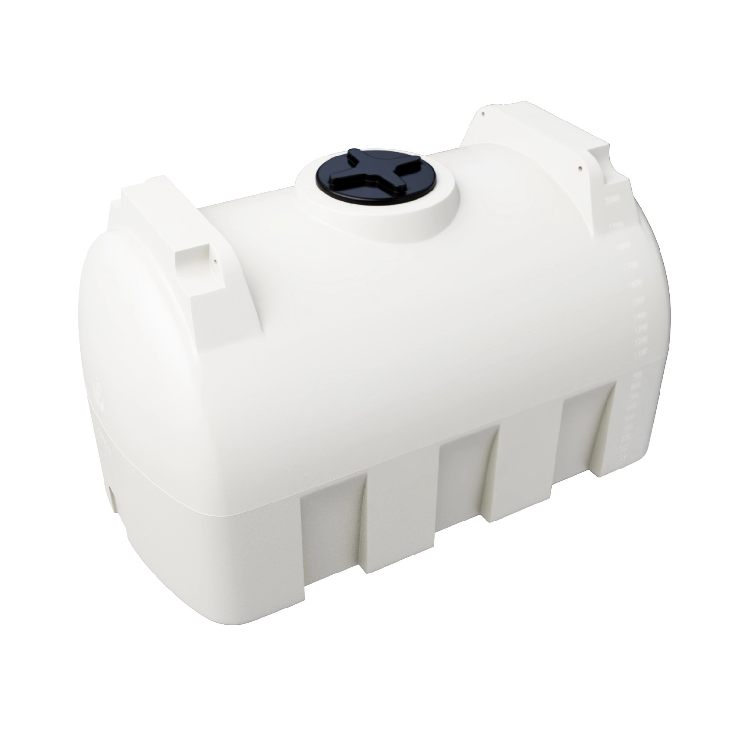 KMND 2000L Horizontal Trinkwasser Wassertank Weiß