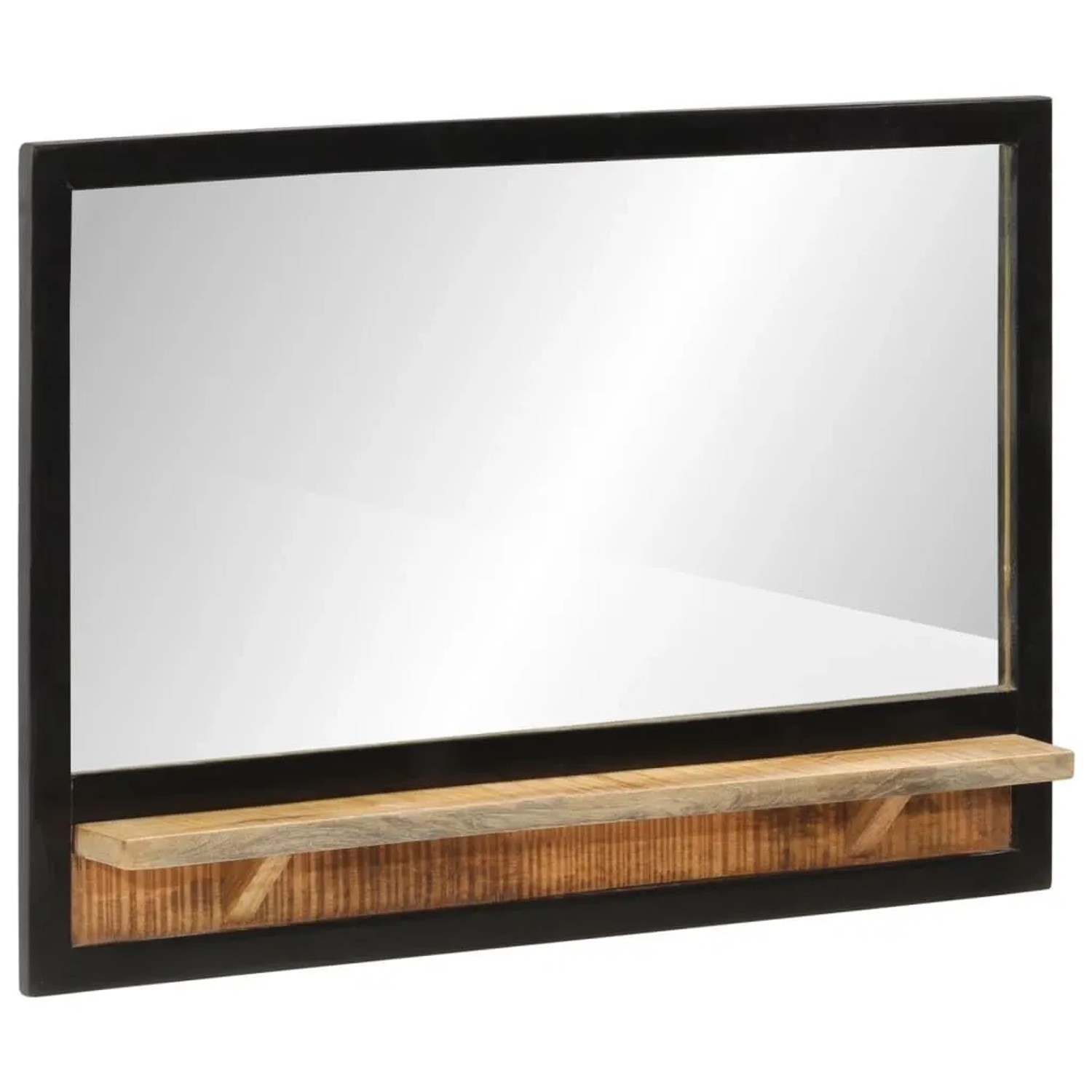 Thumbnail - vidaXL Spiegel mit Ablage 80x8x55 cm Glas und Massivholz Mango 358579