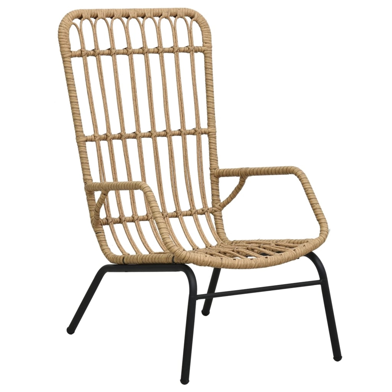 Gartenstuhl Poly Rattan Hellbraun günstig online kaufen