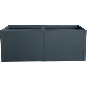 Floraworld Metall Hochbeet Twin-Wall, 100x76x200 cm, anthrazit, doppelwandig und isolierend.