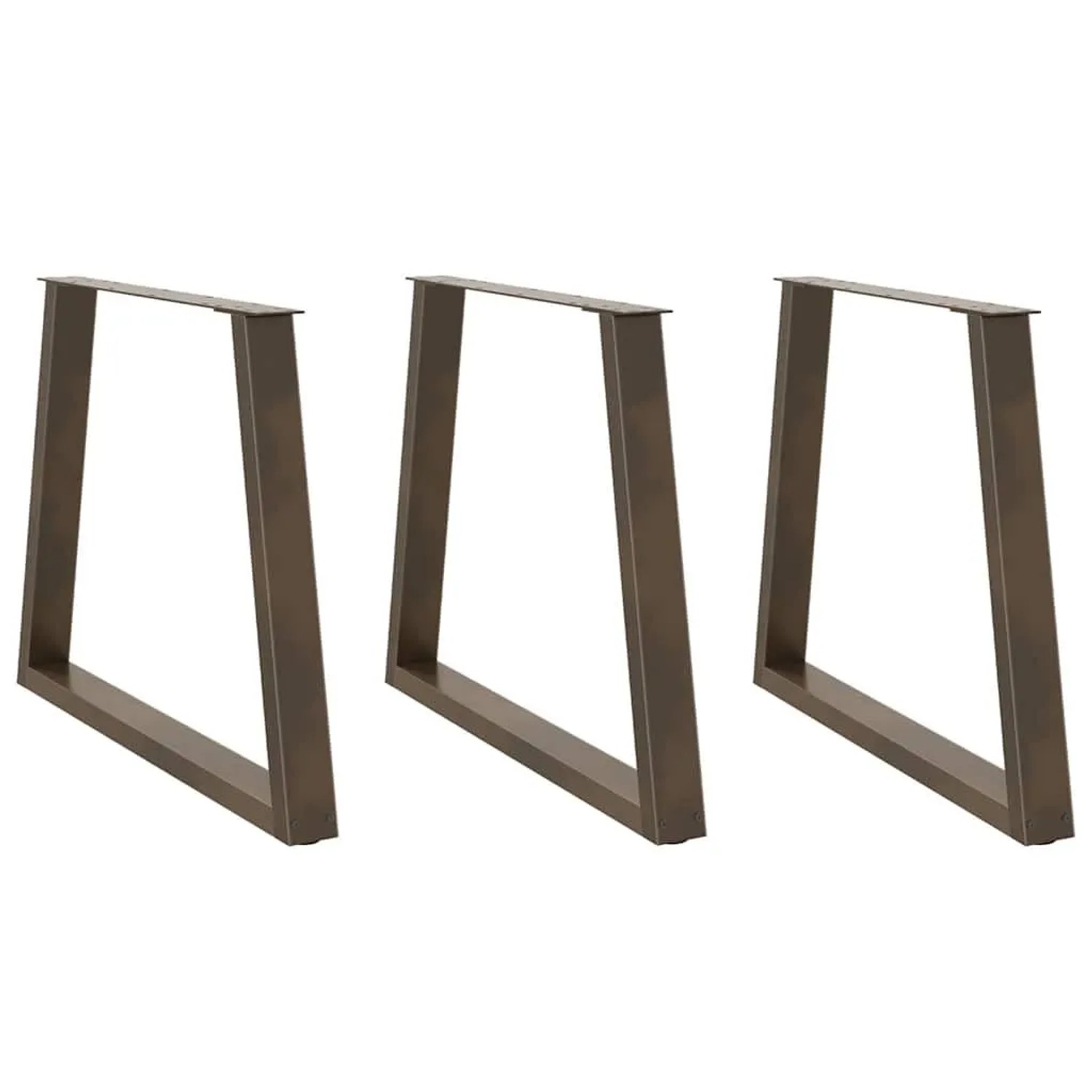 vidaXL Esstischbeine V-Form 3 Stk Naturstahl 70x72-73,3 cm Stahl 4012587
