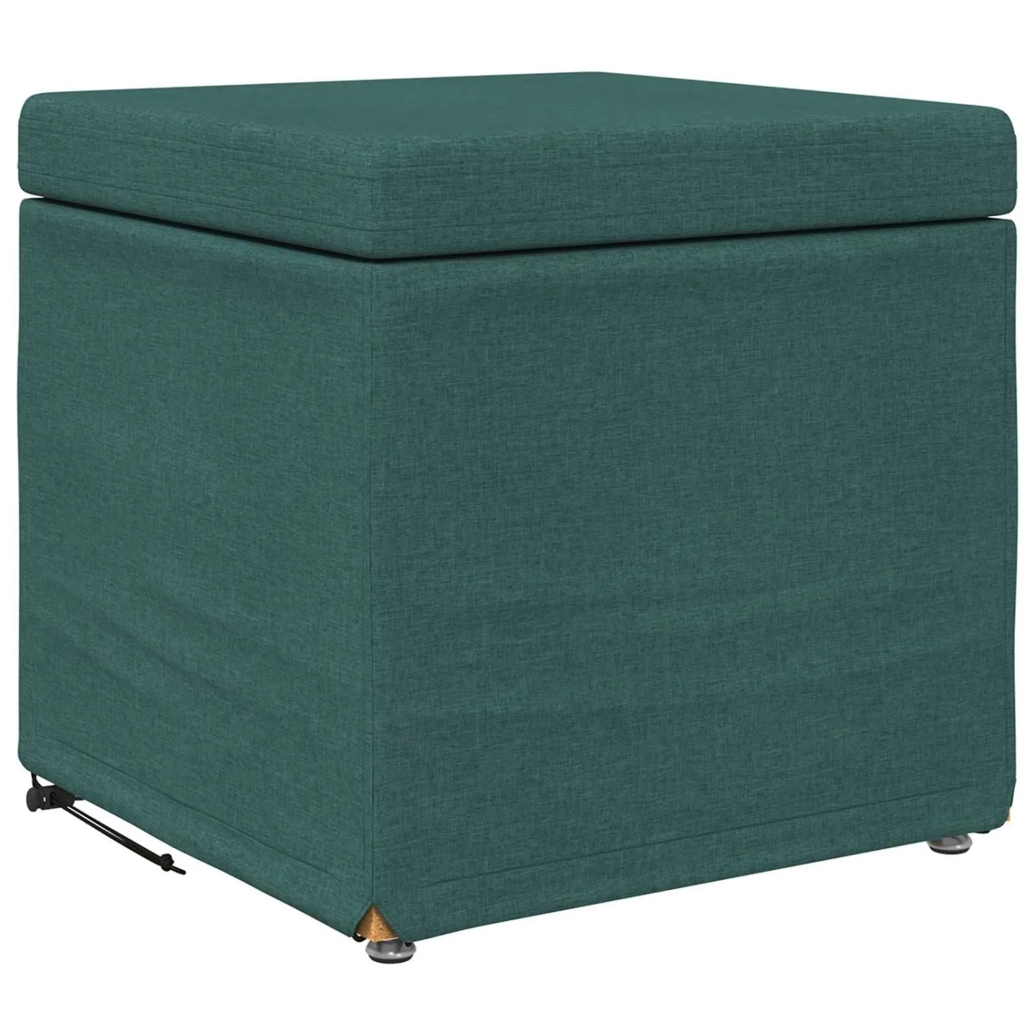 vidaXL Hocker Dunkelgrün 41 x 41 x 40 cm Stoff und Pressholz 876746