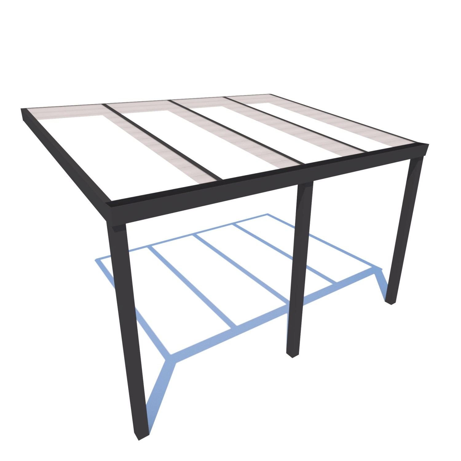 Schweng Terrassenüberdachung S400 in Anthrazit mit Polycarbonat in Klar ode günstig online kaufen