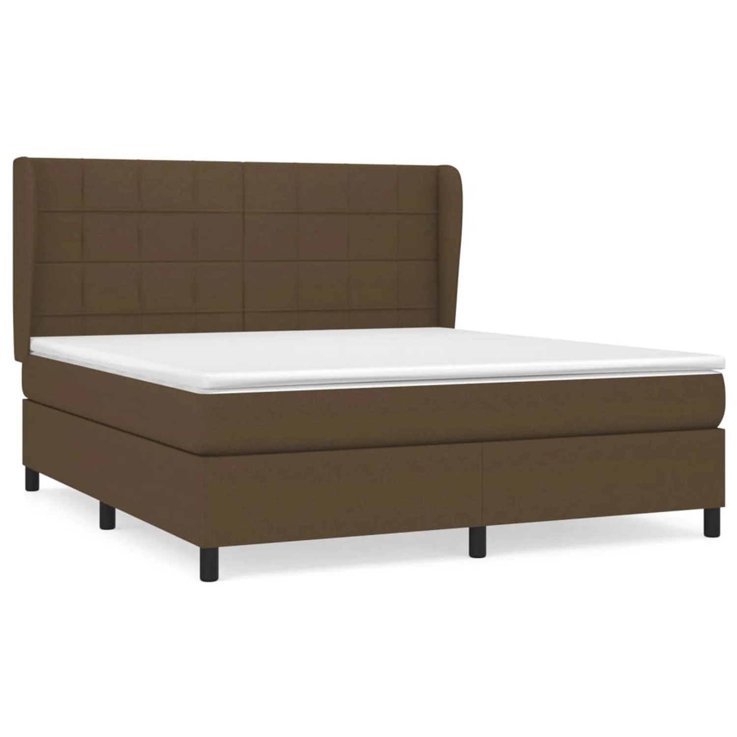 vidaXL Boxspringbett mit Matratze Dunkelbraun 160x200 cm Stoff 3127976 günstig online kaufen