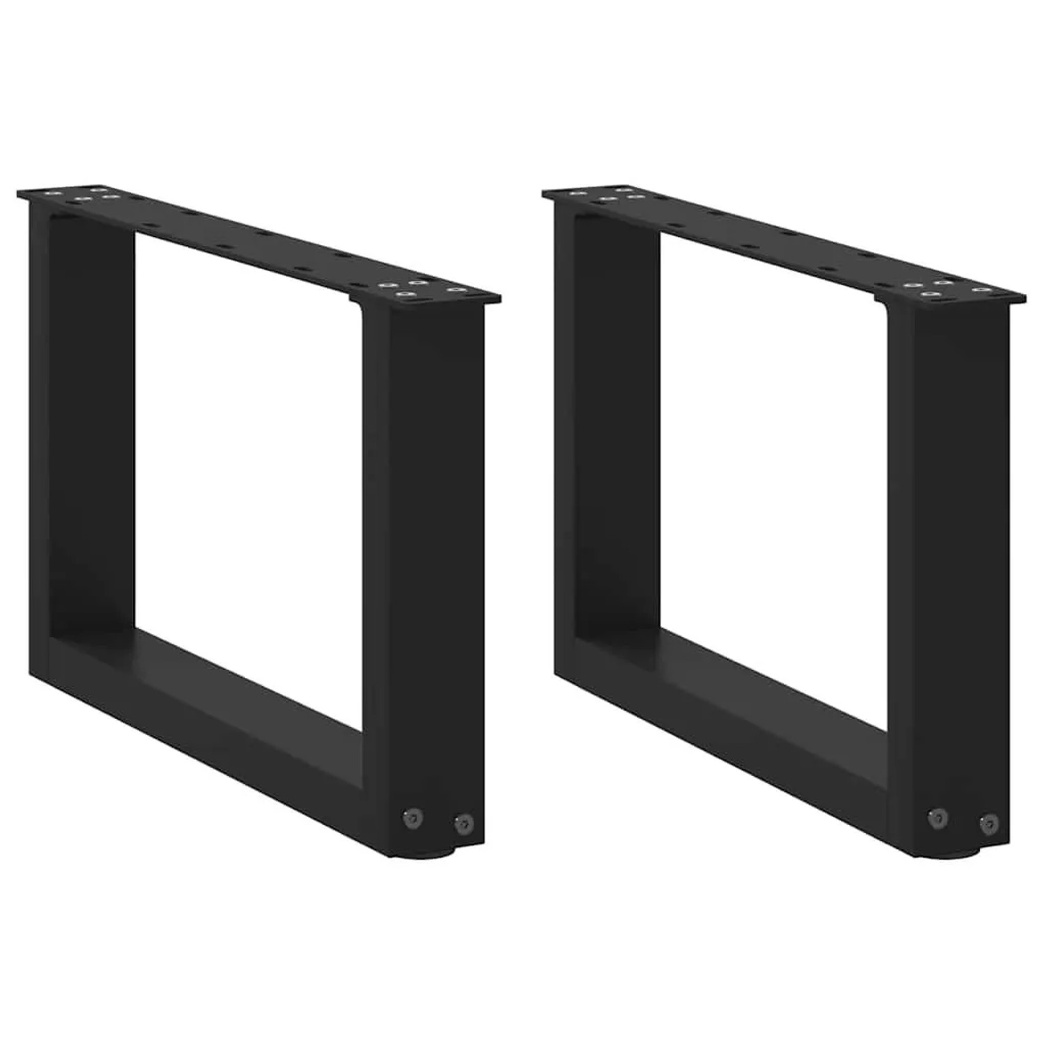 vidaXL Couchtischbeine U-Form 2 Stk Schwarz 50x30-31 cm Stahl 4013136 günstig online kaufen