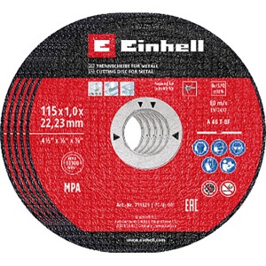 Einhell Korund Dünntrennscheiben-Set 115mm für Edelstahl und Metall.