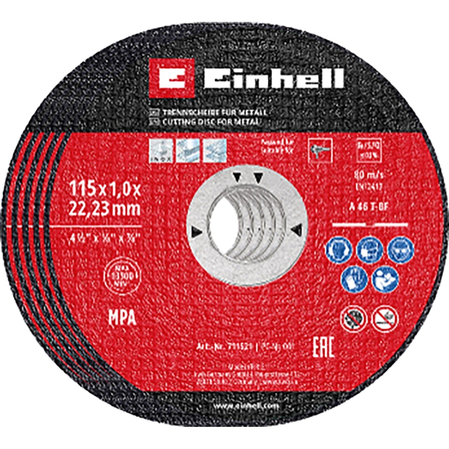 Einhell Korund Dünntrennscheiben-Set 115 mm Edelstahl-Metall