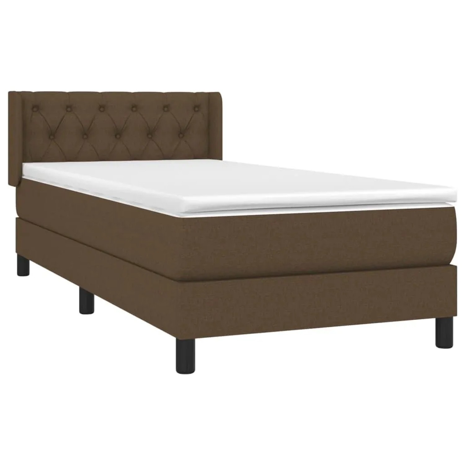 vidaXL Boxspringbett mit Matratze Dunkelbraun 80x200 cm Stoff 3129908 günstig online kaufen