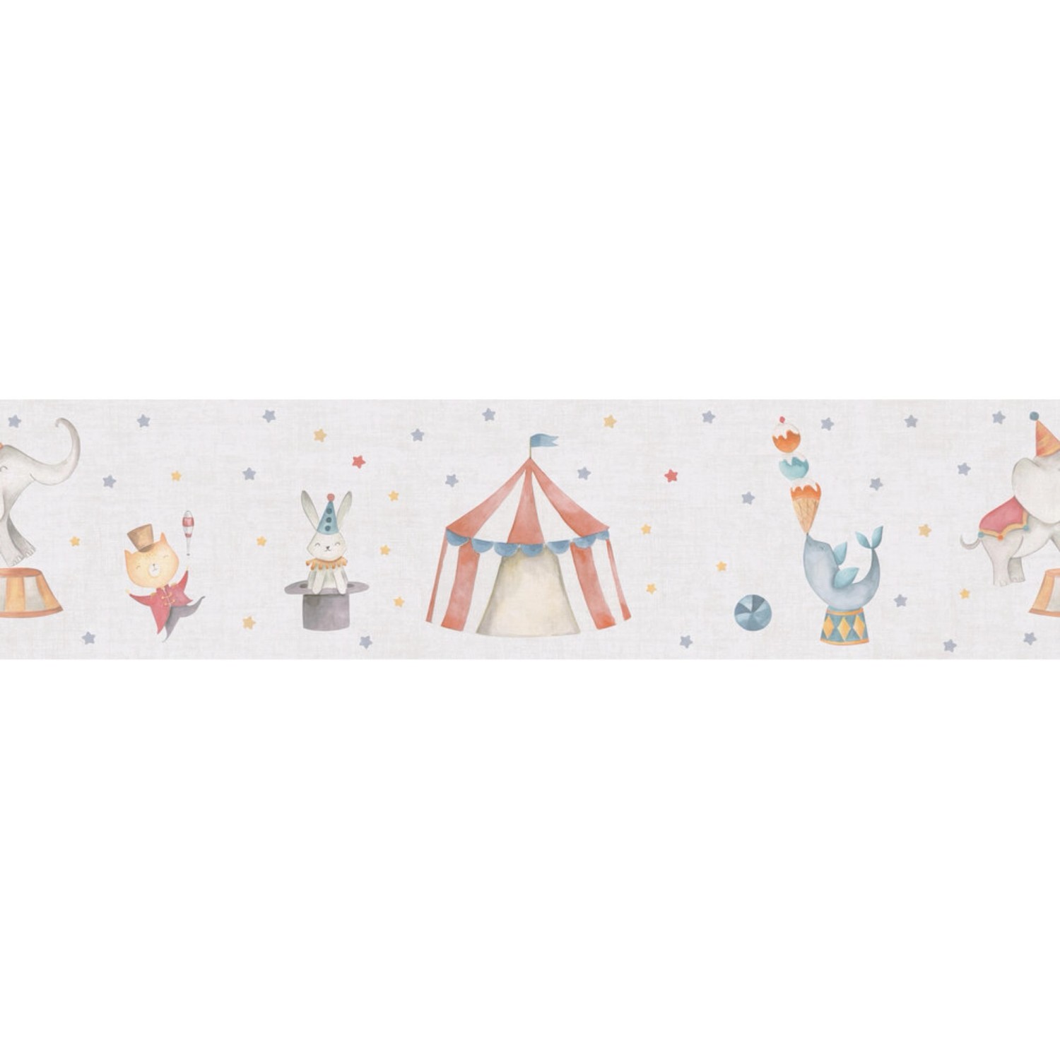 A.S. Creation Vlies-Bordüre Zirkus 5 m x 0,13 m Bunt-Beige FSC® günstig online kaufen