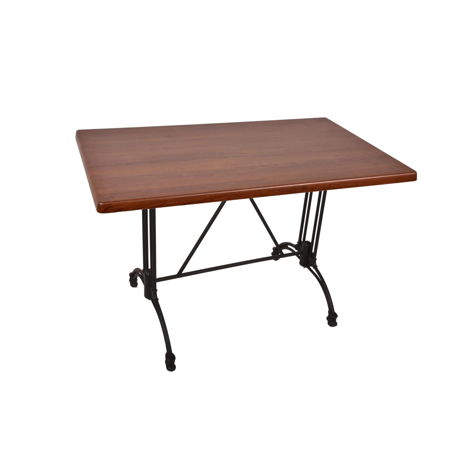 DELUKE Bistrotisch JOANA 110x70cm Rechteckig Dunkelbraun Holz Cafétisch Bartisch Gartentisch Outdoor-Esstisch