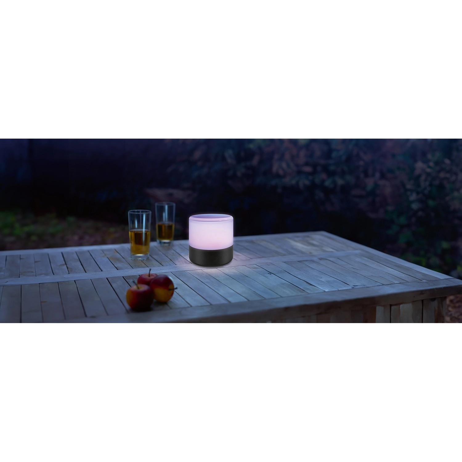 LED Akku-Tischleuchte Tropea Ø 9,5 cm mit Regenbogen-Farb-Effekt günstig online kaufen