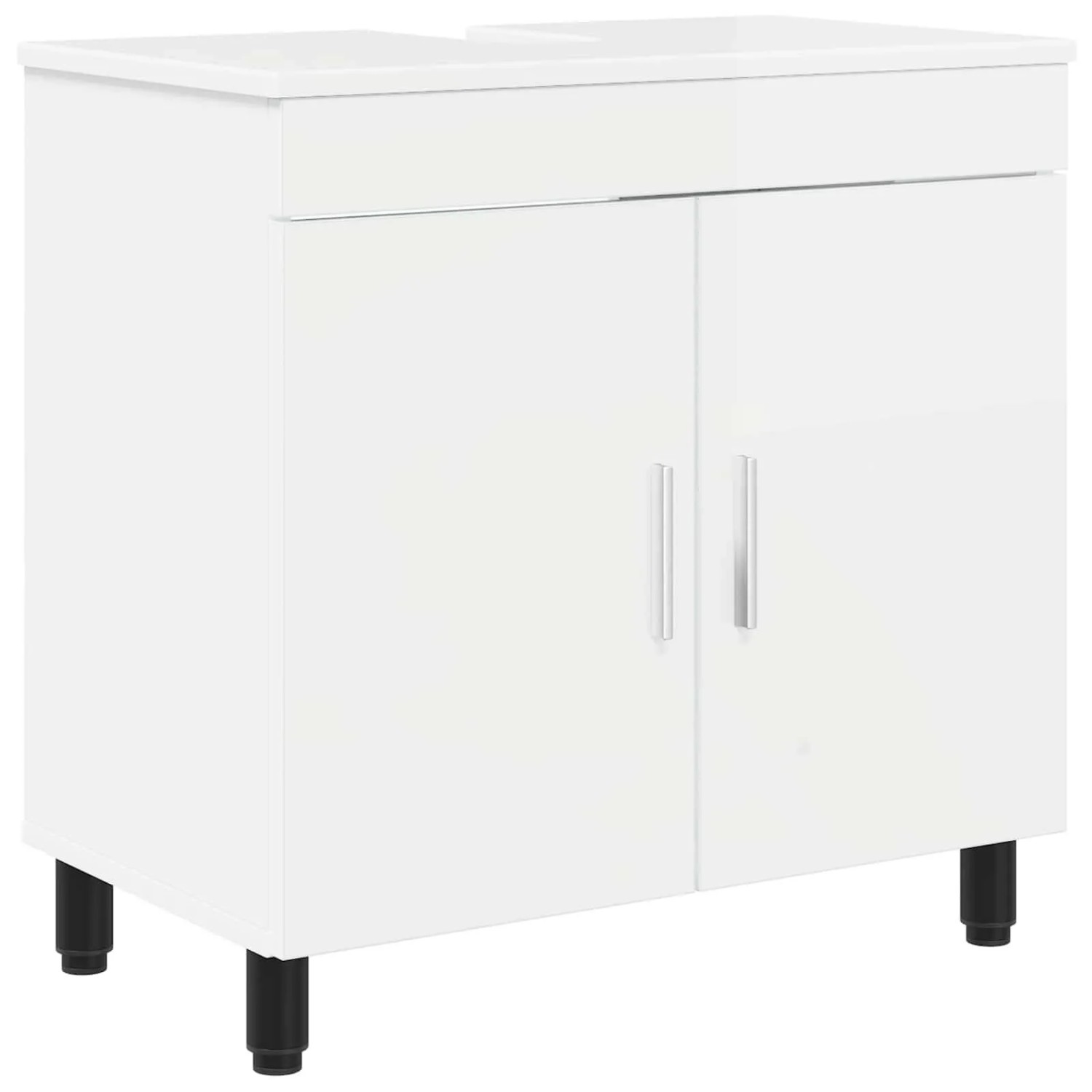 vidaXL Waschtisch Hochglanz Weiß 60 x 35 x 60 cm Holzwerkstoff 889399