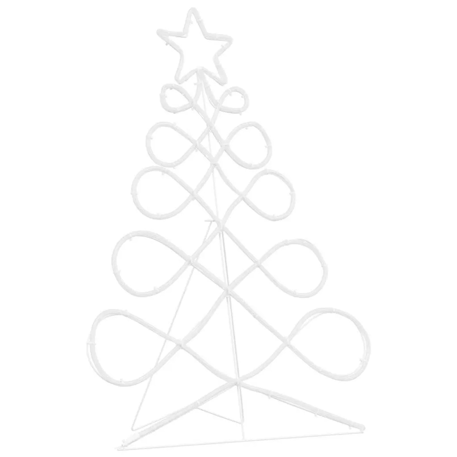 vidaXL Lichterbaum in Weihnachtsbaumform Mehrfarbig 80 x 56 cm PVC 42018958_4