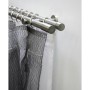 Gardinia Gardinenstangen-Set Zylinder, 2-läufig, Edelstahloptik mit Gardinen.