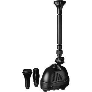 Ubbink Elimax 4000 Springbrunnenpumpe (4100 l/h, 75 W) mit Fontänenaufsätzen für Gartenteiche.