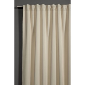 Bennetti Dimout Schal in Natur, 140x245 cm, mit Gardinenband für Fenstervorhänge.