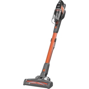 Black+Decker Akku-Stielsauger BHFEV182B, 18V, ohne Akku/Ladegerät. Bodenstaubsauger in Orange/Grau.