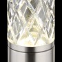 Globo Tischleuchte Lunki, 19 cm, Nickel matt, mit klarem Acrylglas und LED.