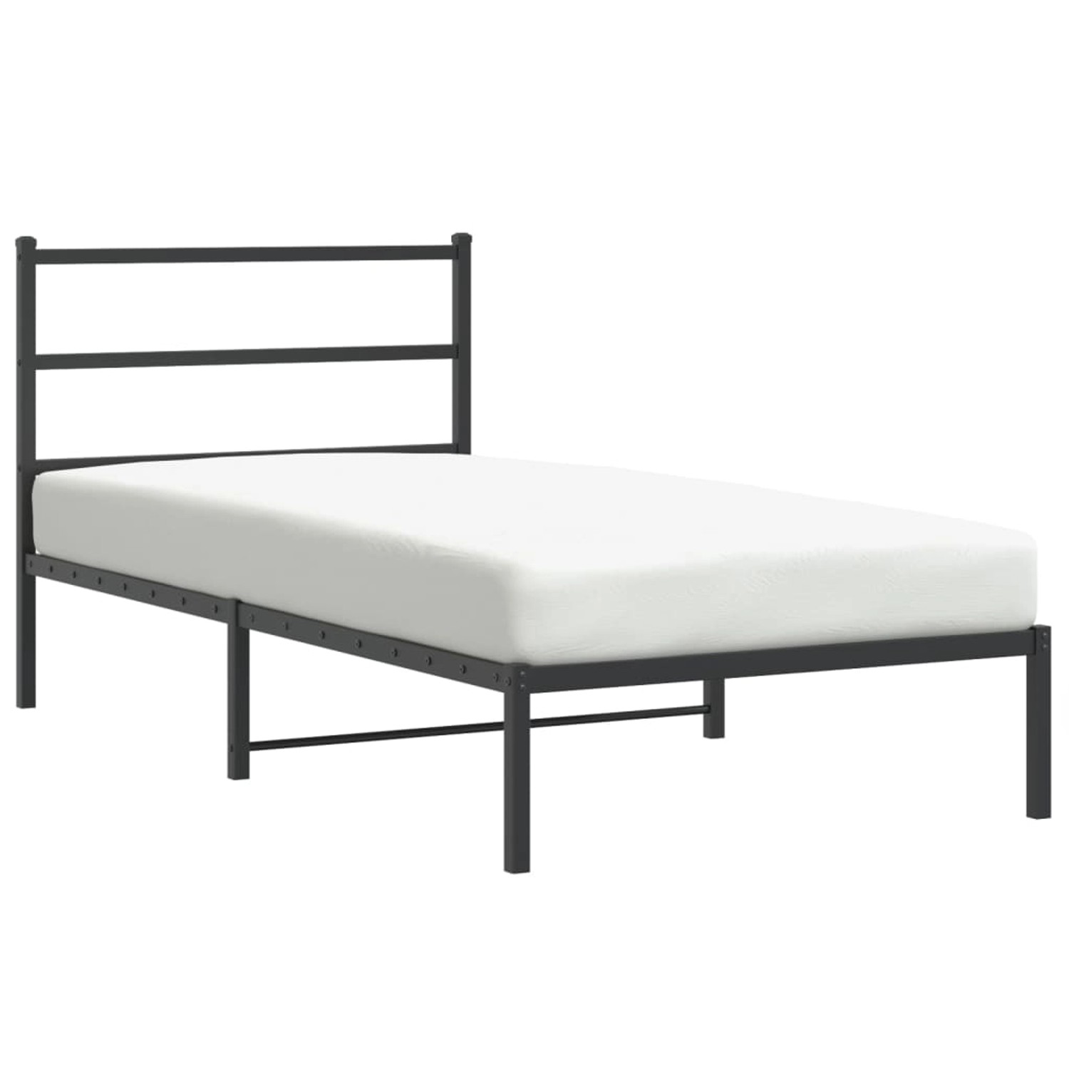 vidaXL Bettgestell mit Kopfteil Metall Schwarz 100x190 cm Modell 181938918 günstig online kaufen