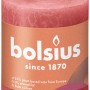 Bolsius Rustik-Kerze Rosa Blüte, 80/68 mm. Stumpenkerze für gemütliche Atmosphäre.