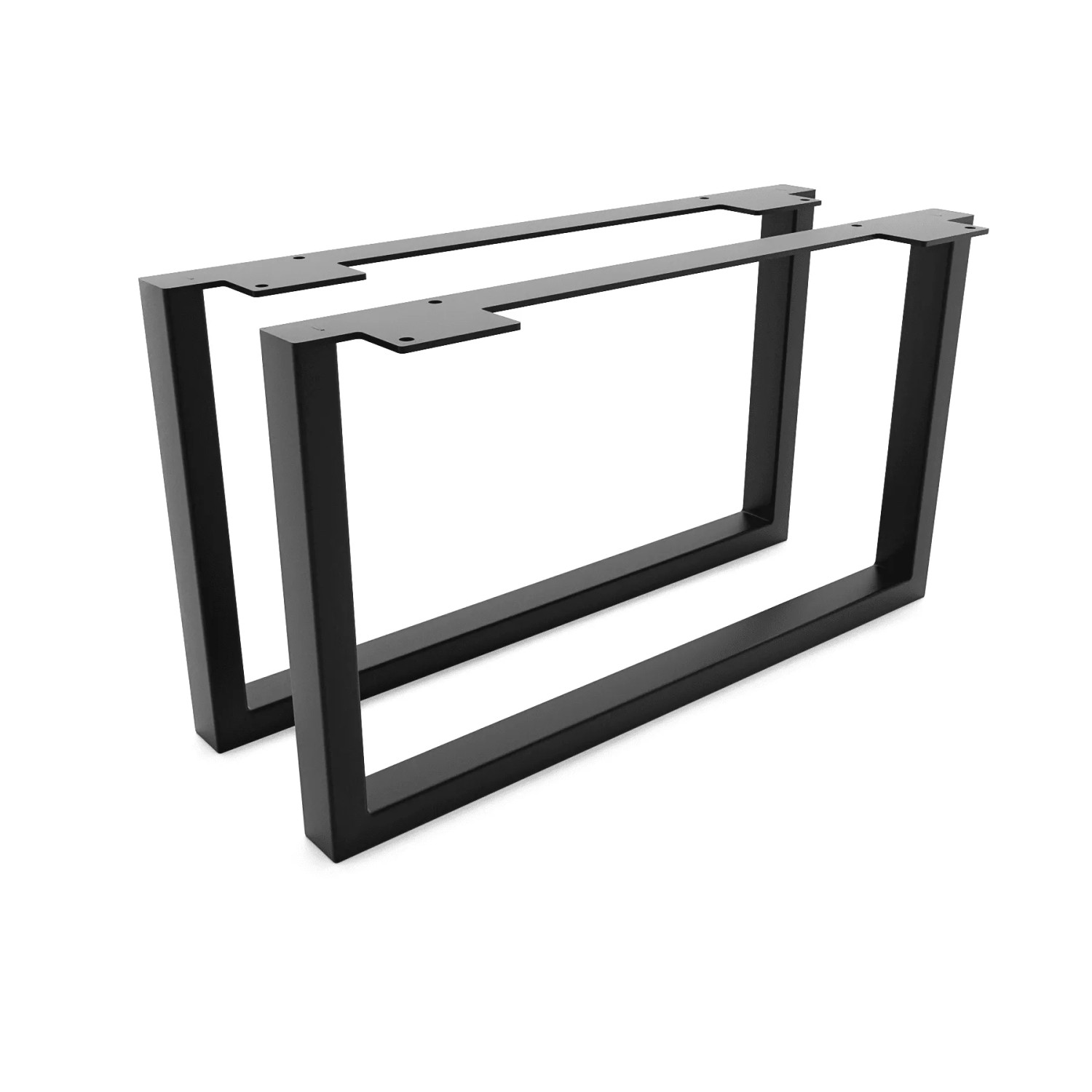 HEVVA Möbelfüße GRAZ 25 cm Hoch 45 cm Tief 2er Set Schwarz