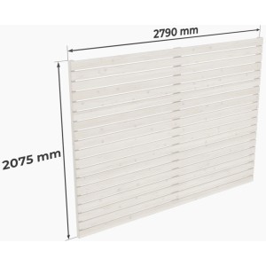 Holzbrüder Carport Rückwand Ralf, Fichte, 207,5x279cm, reinweiß, Zubehör für Carports
