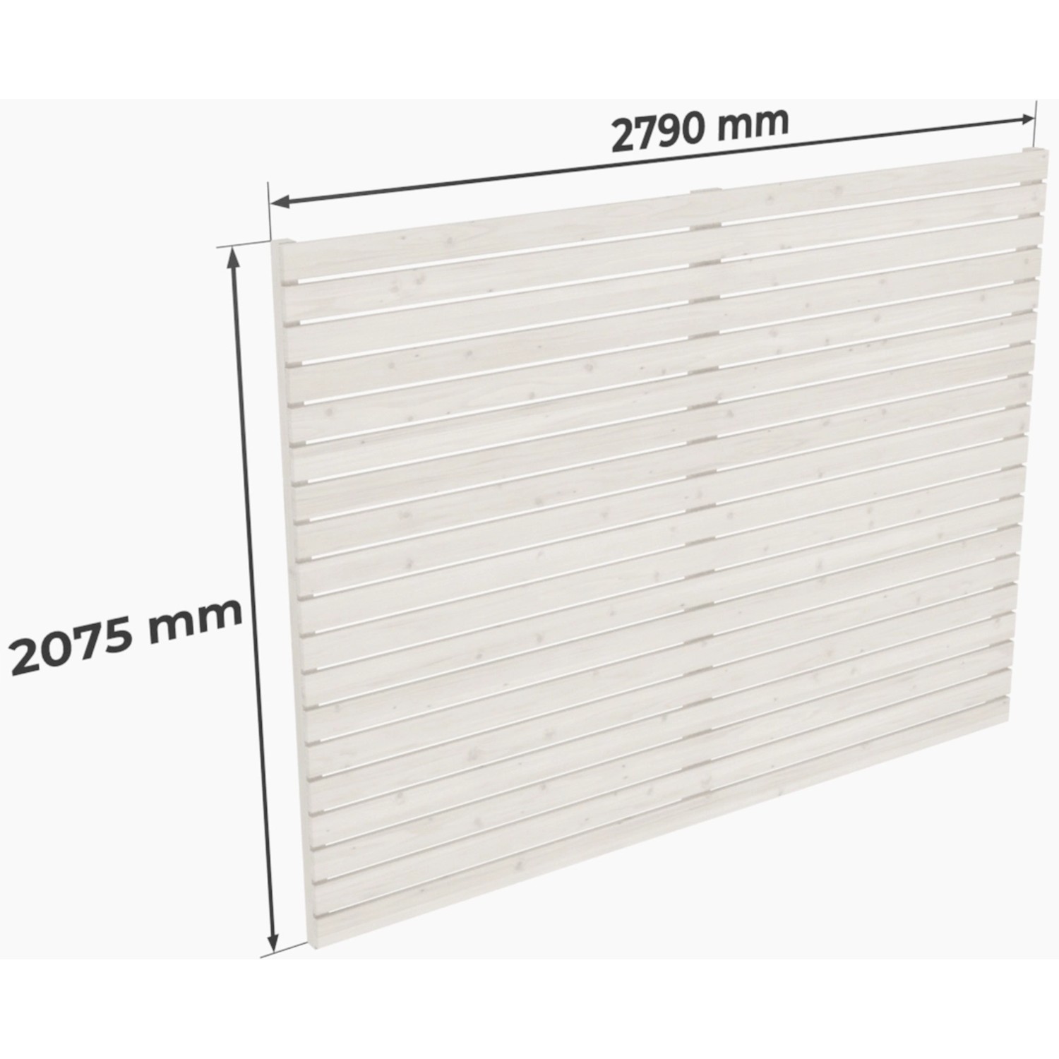 Holzbrüder Carport-Rückwand Ralf Fichte207,5 cm x 279 cm Reinweiß günstig online kaufen