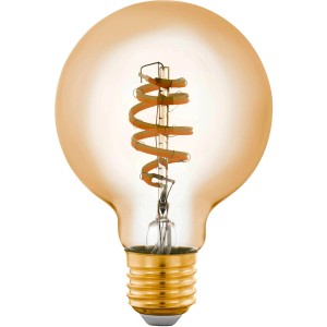 Eglo LED-Leuchtmittel Zigbee Amber, 4,9 W, E27, mit spiralförmigen LEDs.