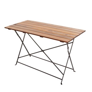 Chefgastro Biergartentisch HxBxT 117x68x71 cm Gastronomie-Qualität Akazie Braun Klapptisch Gartentisch