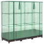 vidaXL Hochbeet mit Gewächshaus-Aufsatz Rattan-Optik 120x40x123 cm 4015797