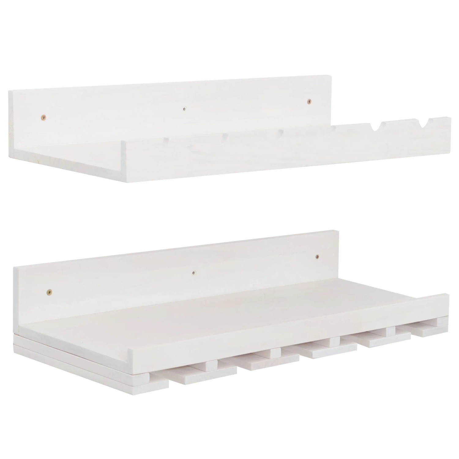 MCW 2er-Set Weinregal P22 Für 6 Flaschen/15 Gläser 61x28cm Weiß