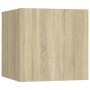 VidaXL TV-Schrank Sonoma-Eiche, Teil eines 7-teiligen Wohnwand-Sets aus Holzwerkstoff.