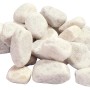 Weißer Marmorkies Carrara, 20-40 mm, ideal für die Gartengestaltung und als Ziersplitt.