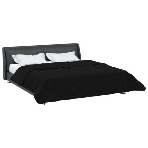 vidaXL Sommerdecke Schwarz 240 x 260 cm Mikrofaser und Teddy-Fleece 42026192