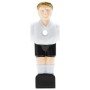 Tischfußball-Spieler in weiß-schwarzer Kleidung für 15,9 mm Kickerstangen. Ersatzfigur für Tischkicker.
