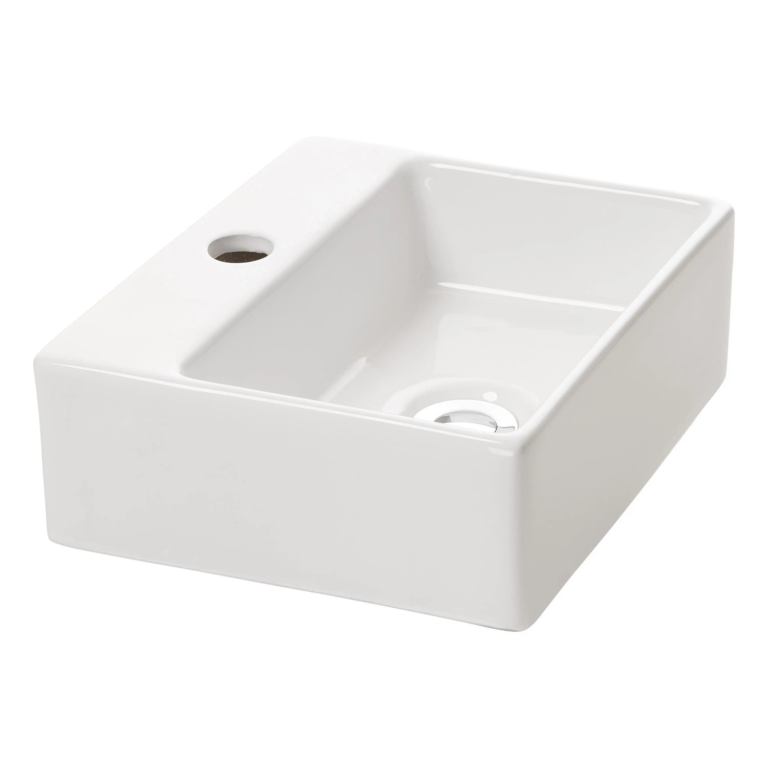 NEG Hänge-Waschbecken Uno44H Extra Klein Eckig 29T x 34B x 12H cm