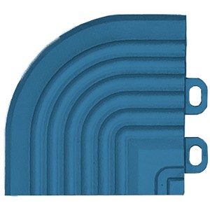 Blaues Florco Kunststoff-Eckteil im 4er-Pack für 40x40 cm Klickfliesen.