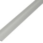 Gleichschenkliges Winkelprofil aus Aluminium, 10x10x1000 mm, silberfarben.