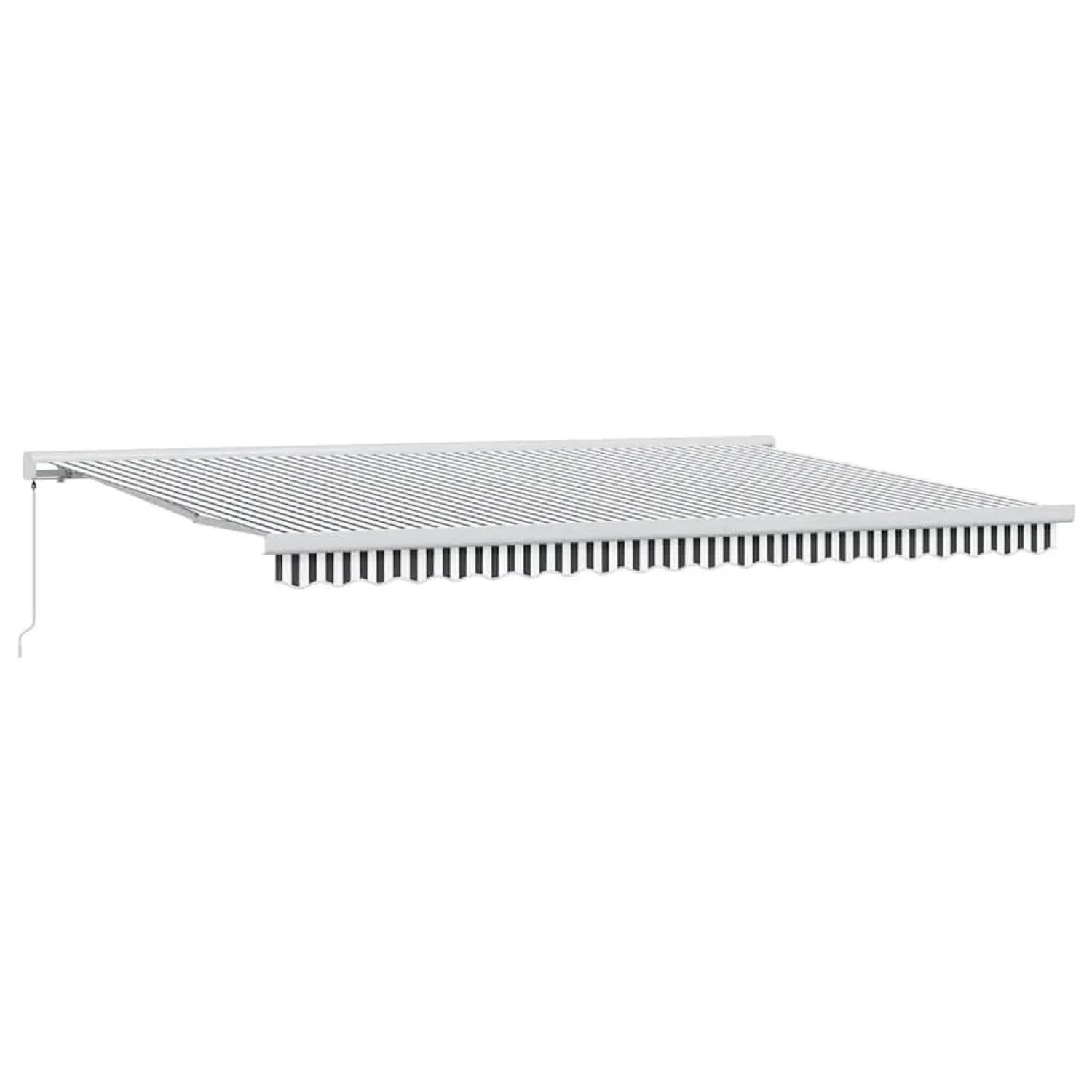 vidaXL Markise Einziehbar Anthrazit und Weiß 5x3 m Stoff und Aluminium 3216127