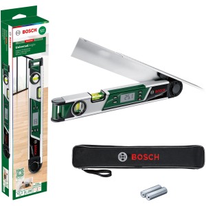 Bosch UniversalAngle Winkelmesser Set: Digitaler Winkelmesser, Tasche und Batterien.