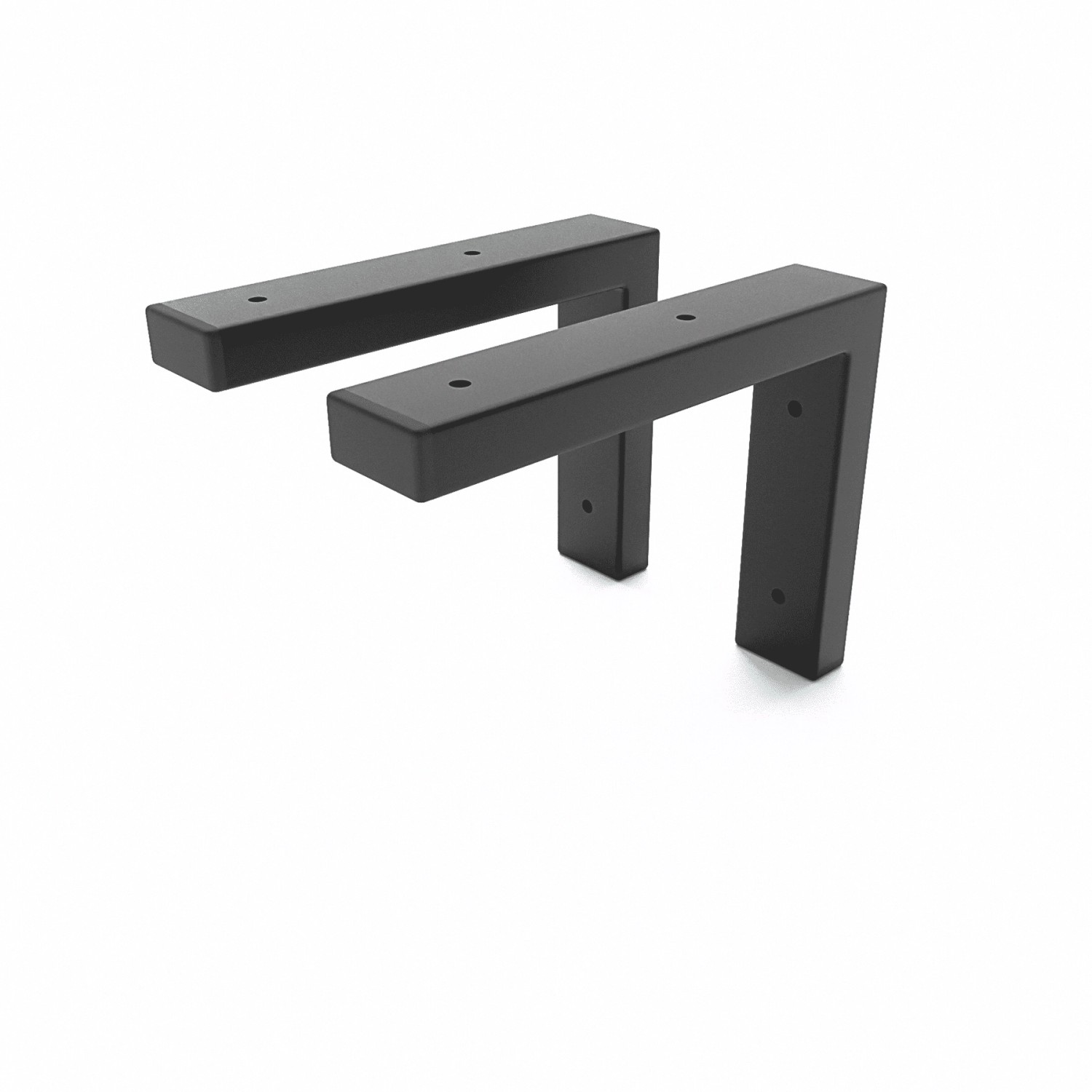 HEVVA Waschtischhalterung MAIN Schwarz 20 cm Tiefe 2er Set günstig online kaufen