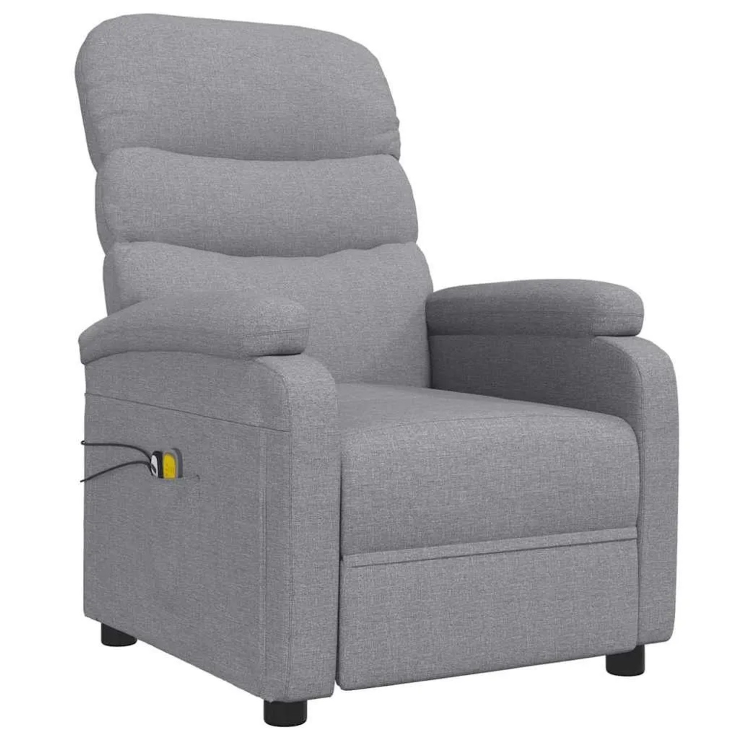 vidaXL Massagesessel Elektrisch Hellgrau Stoff 3073694