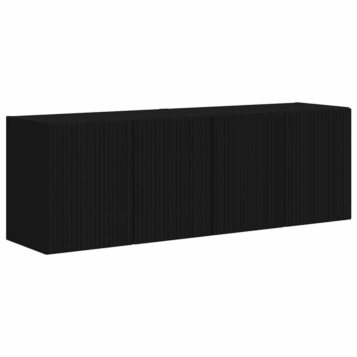 vidaXL TV-Wandschrank 2 Stk Schwarz 59,5 x 31 x 40 cm Holzwerkstoff 892332
